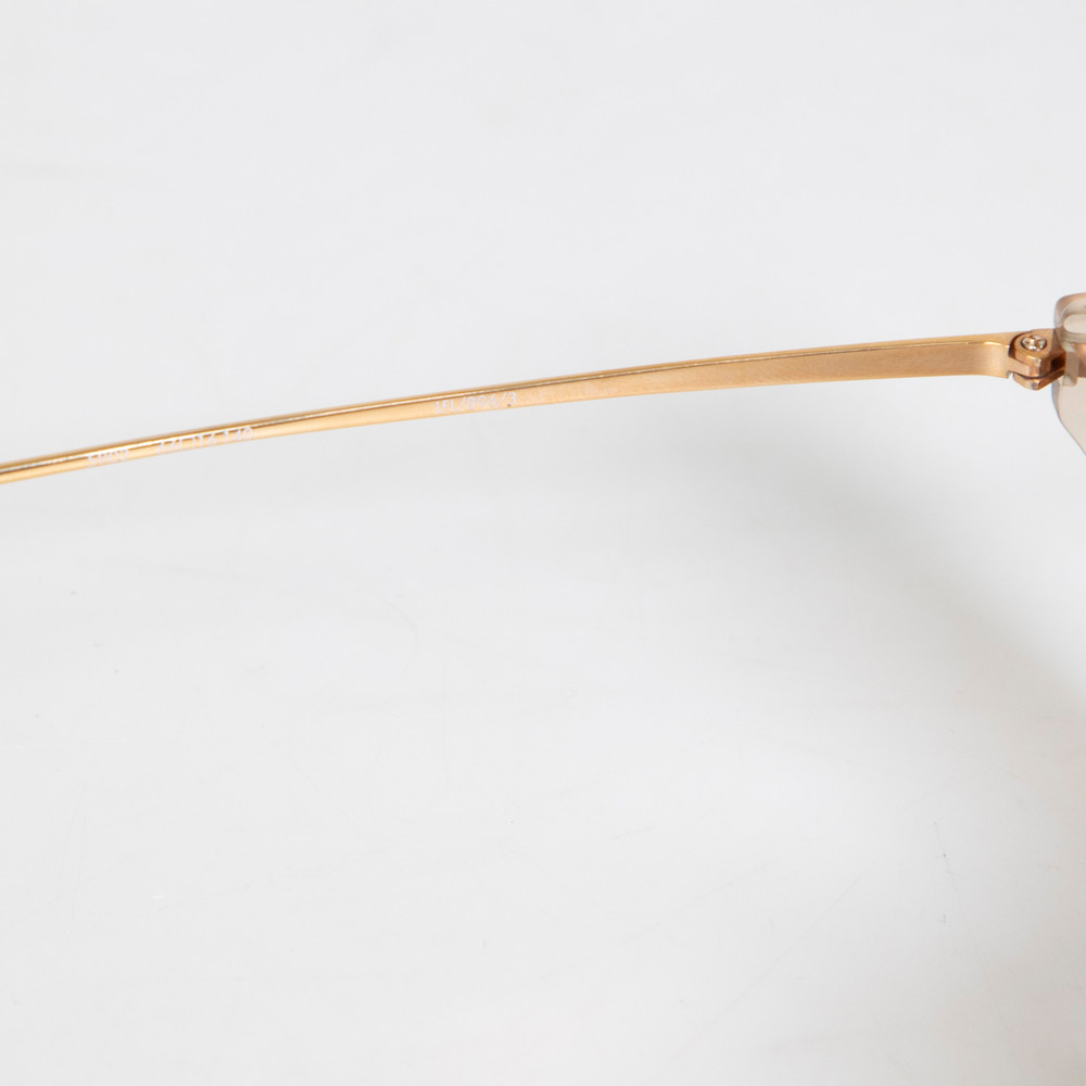 Linda Farrow Gold Mirror Round Sunglasses