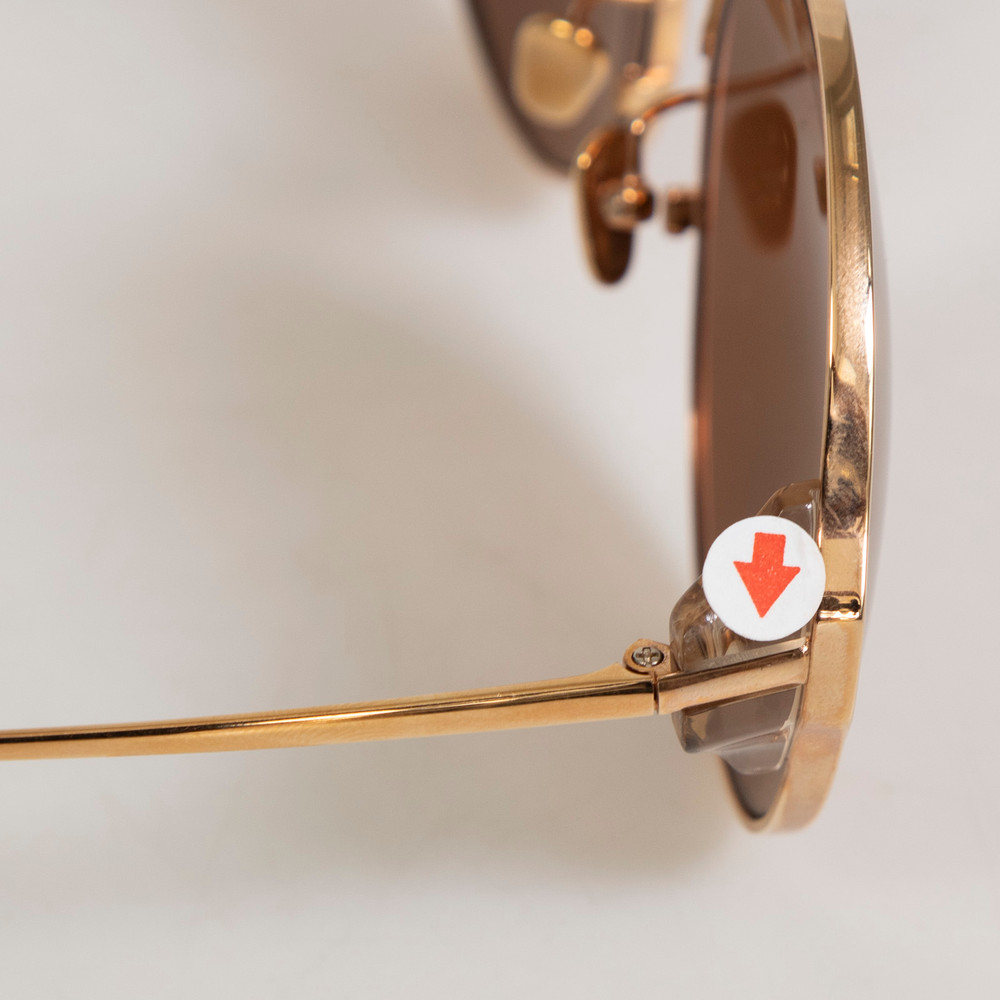 Linda Farrow Gold Mirror Round Sunglasses