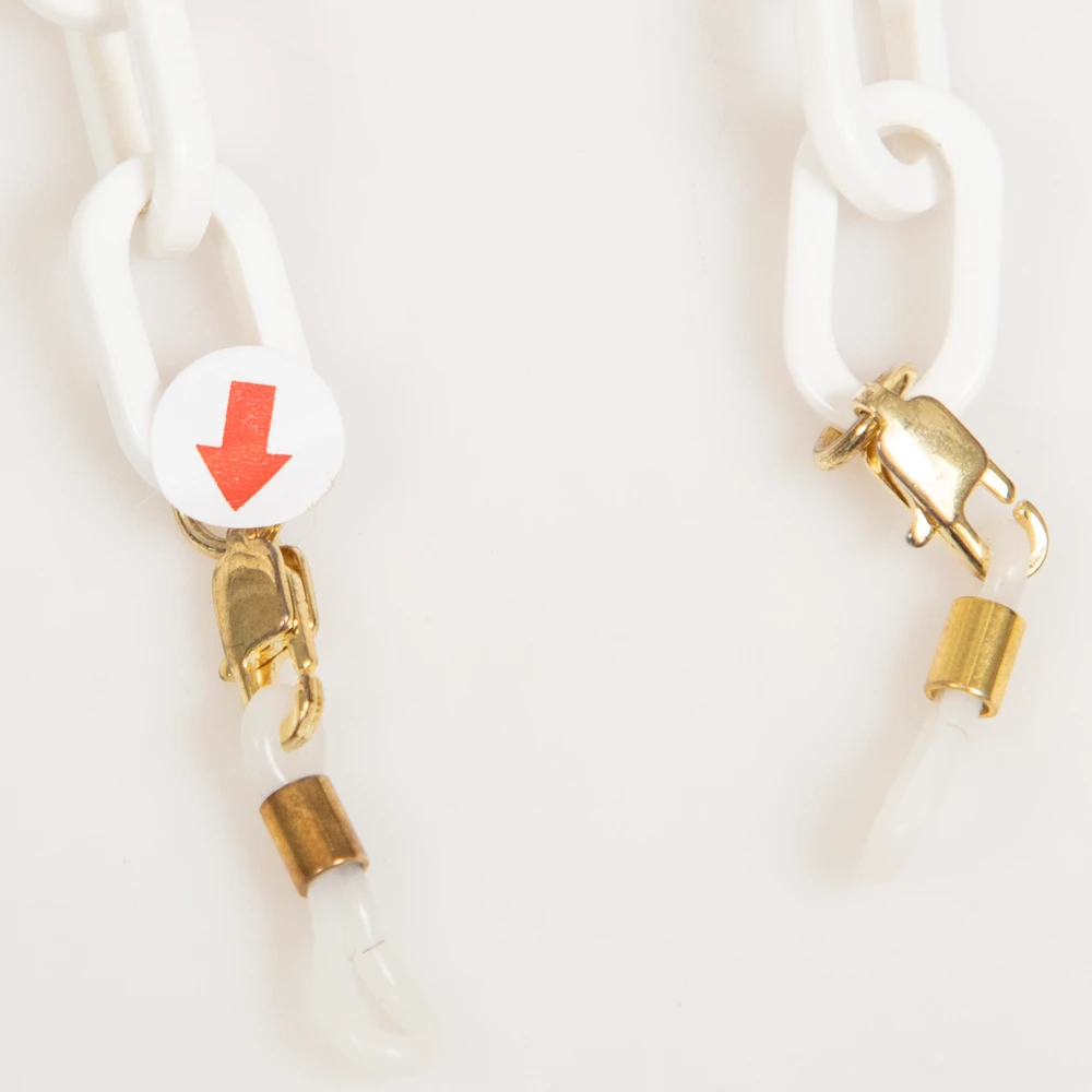 Linda Farrow White Sunglasses Chain