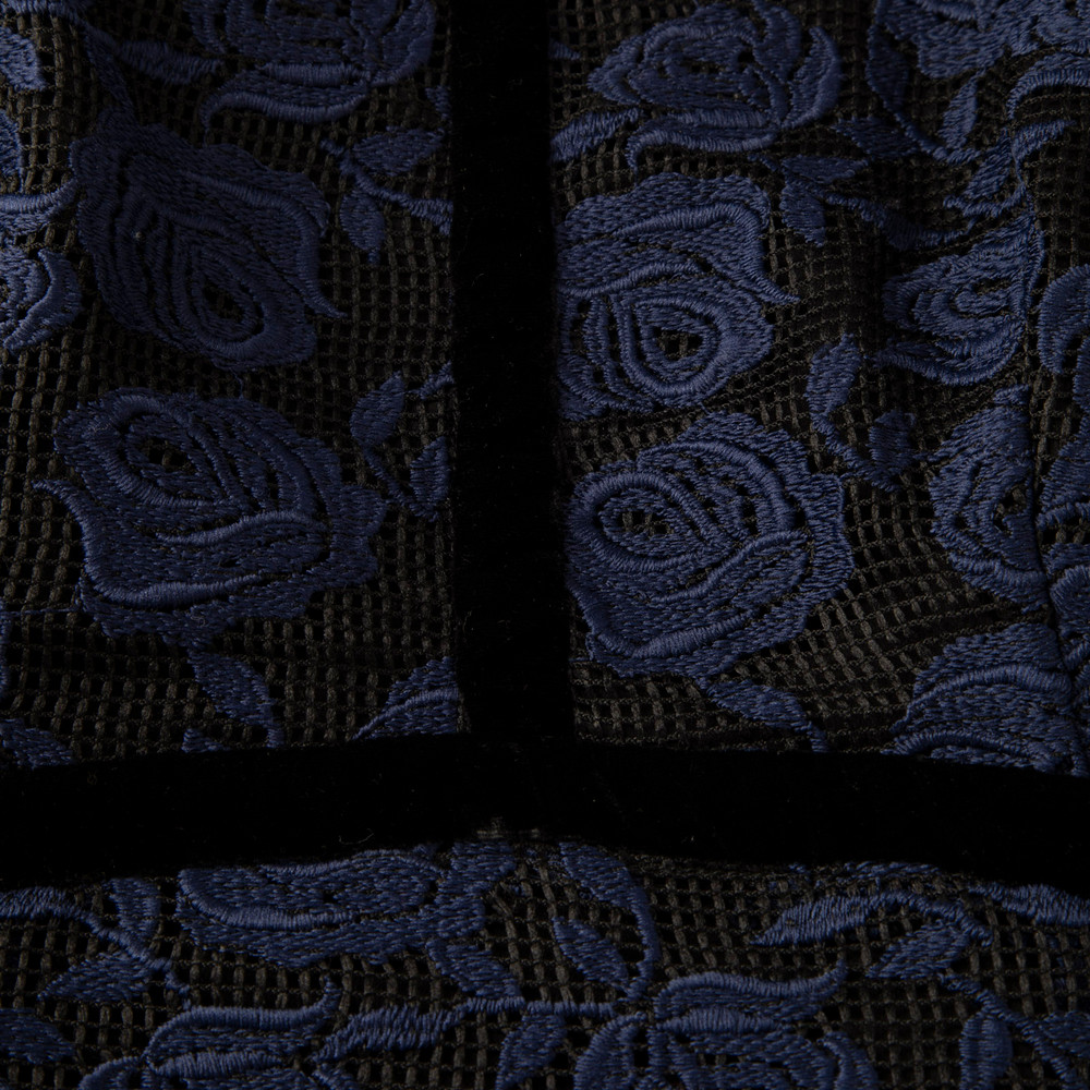 Sandro Blue Rose Lace Knee Length Dress
