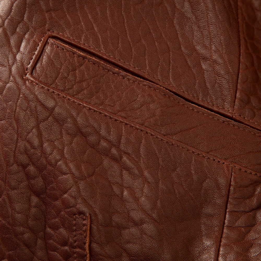 Sandro Brown Lamb Leather Jacket