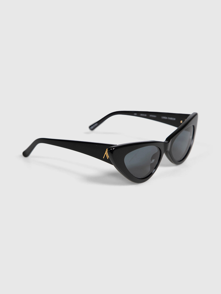 Linda Farrow Linda Farrow x The Attico Black Dora Cat Eye Sunglasses