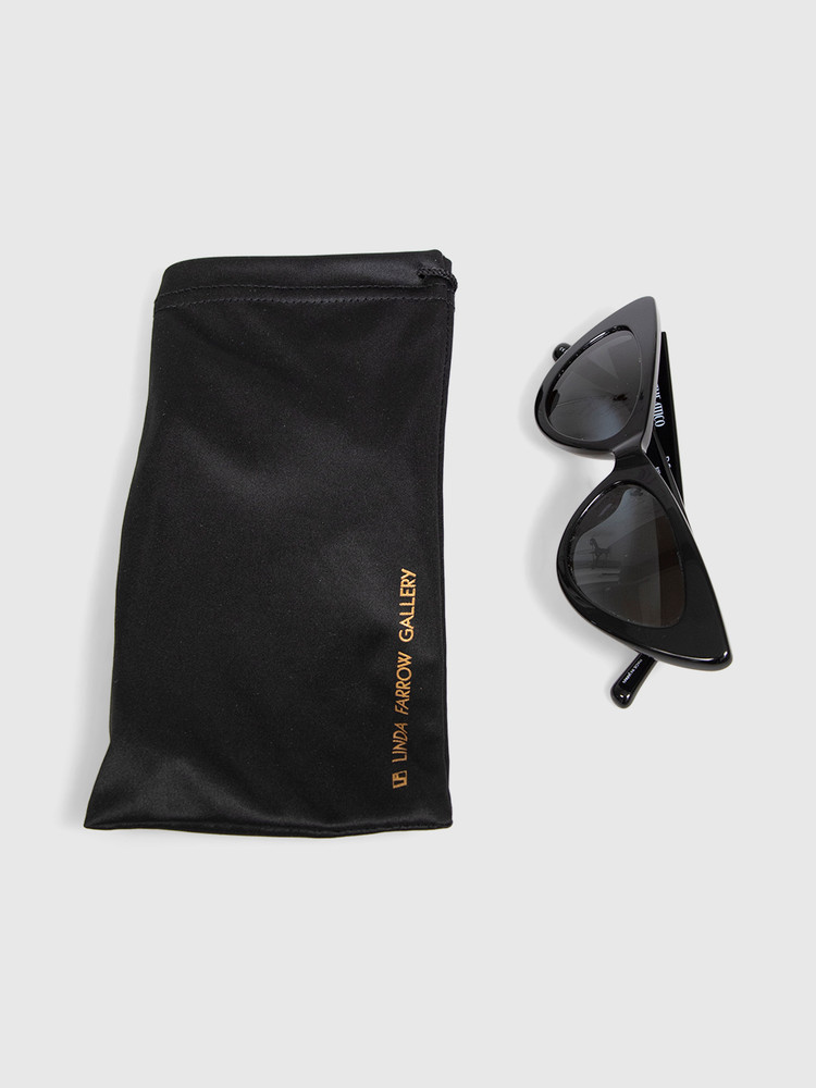 Linda Farrow Linda Farrow x The Attico Black Dora Cat Eye Sunglasses