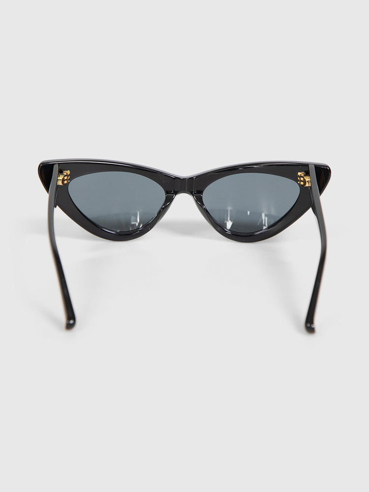 Linda Farrow Linda Farrow x The Attico Black Dora Cat Eye Sunglasses