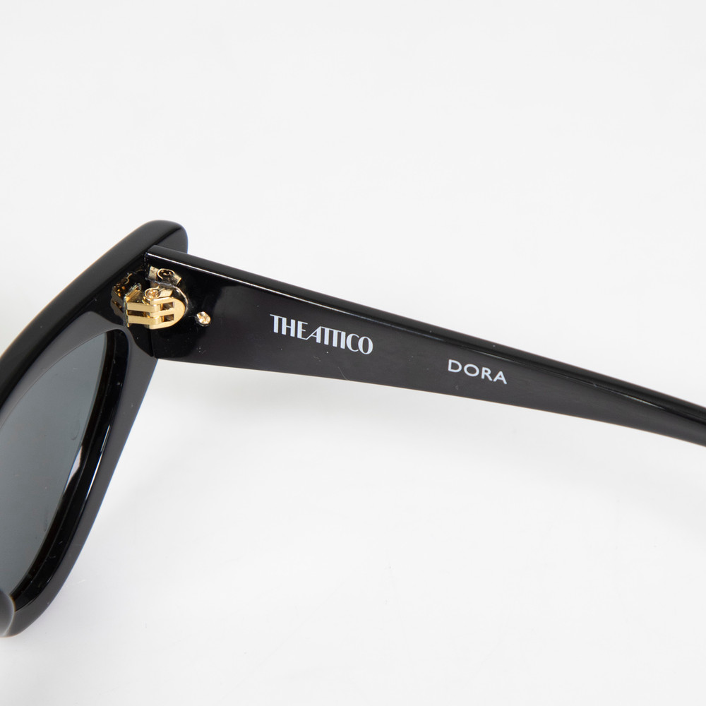 Linda Farrow Linda Farrow x The Attico Black Dora Cat Eye Sunglasses