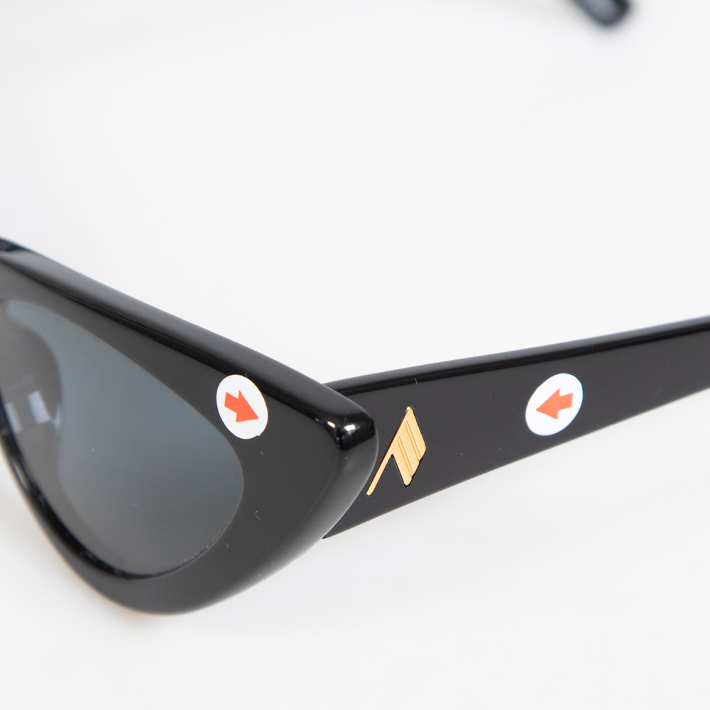 Linda Farrow Linda Farrow x The Attico Black Dora Cat Eye Sunglasses