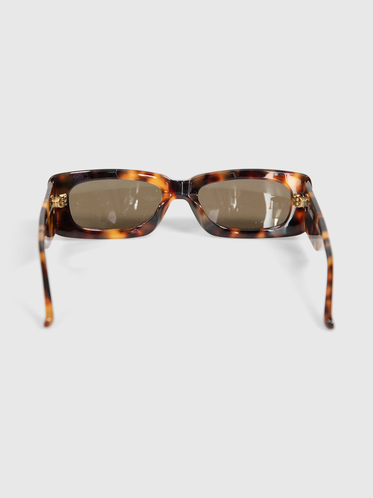 Linda Farrow Linda Farrow x The Attico Brown Tortoiseshell Mini Marfa Sunglasses
