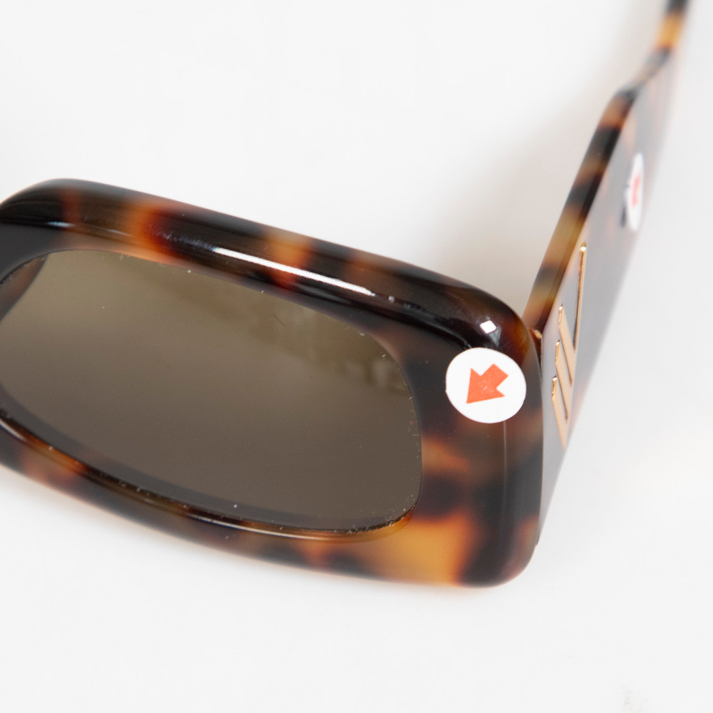 Linda Farrow Linda Farrow x The Attico Brown Tortoiseshell Mini Marfa Sunglasses