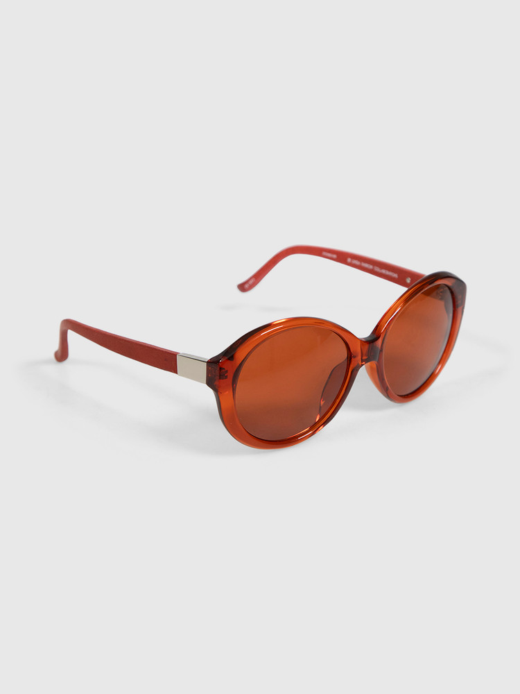 Linda Farrow Linda Farrow x The Row Orange Tinted Round Sunglasses
