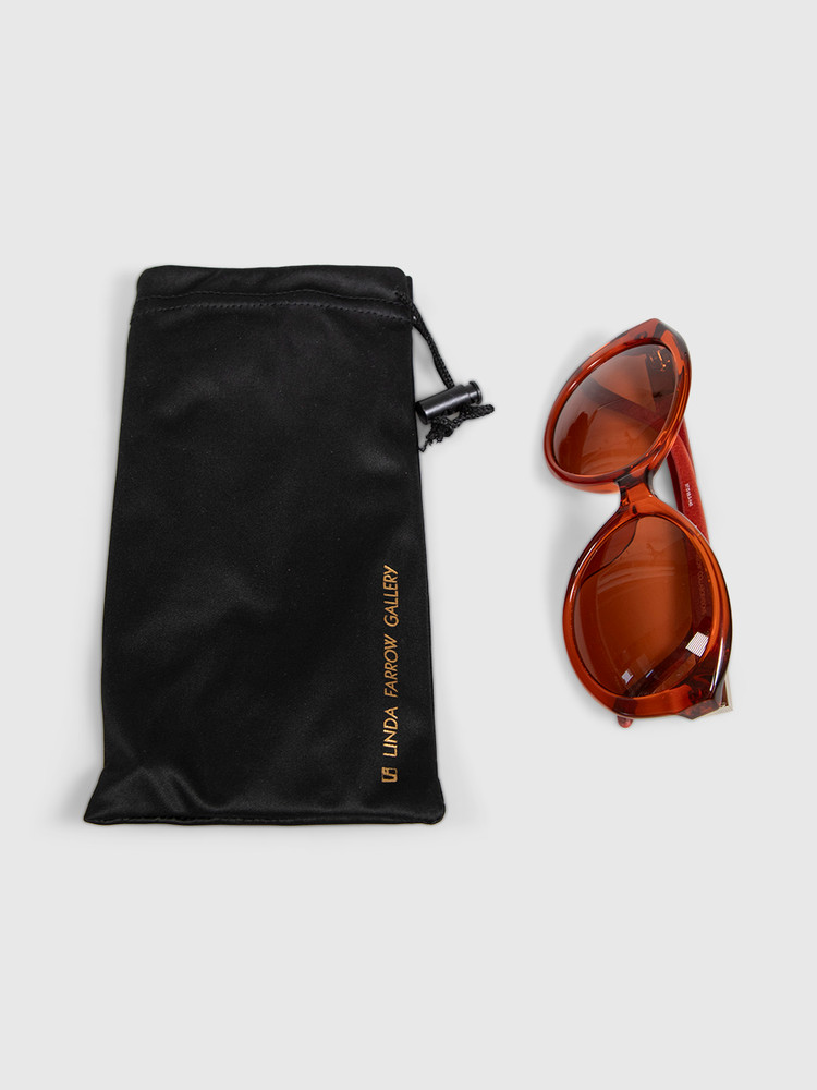 Linda Farrow Linda Farrow x The Row Orange Tinted Round Sunglasses