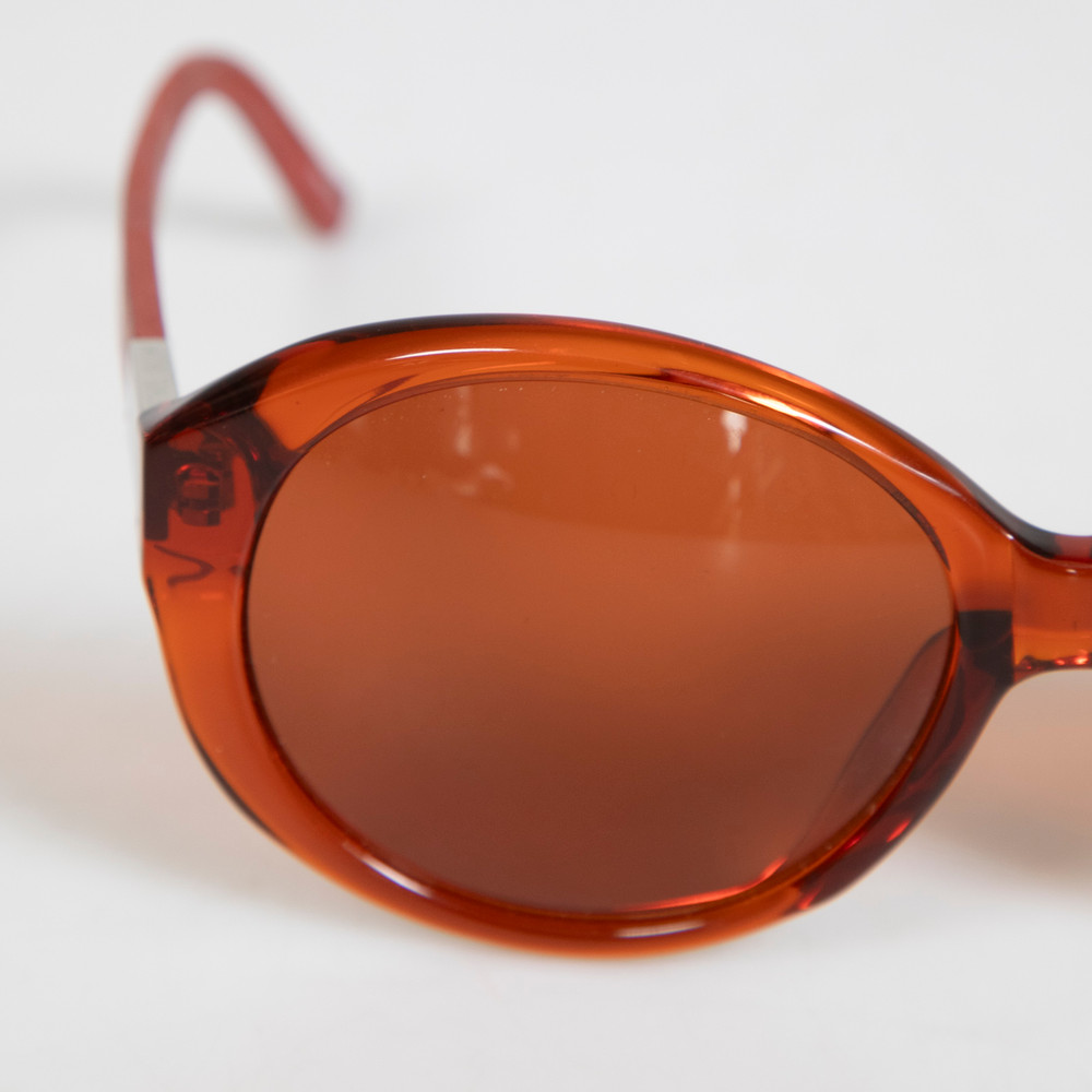 Linda Farrow Linda Farrow x The Row Orange Tinted Round Sunglasses