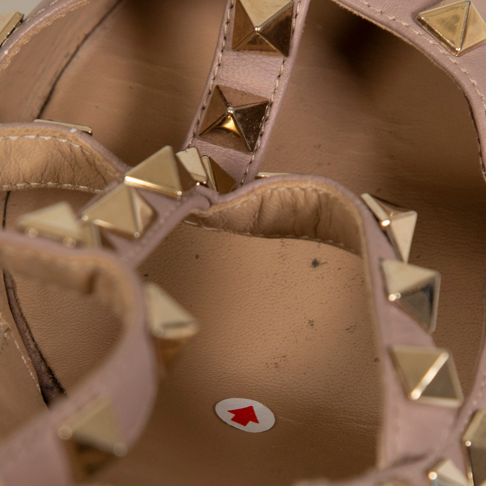 Valentino Garavani Taupe Patent Rockstud Heels