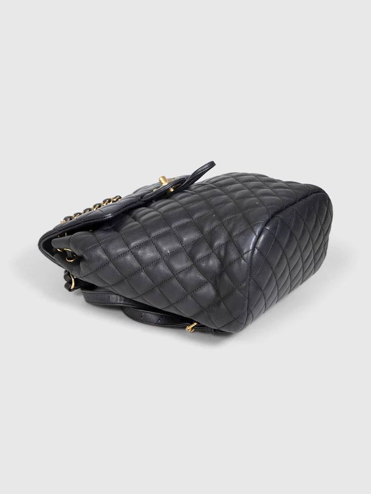 Chanel 2017-18 Black Leather Small Urban Spirit Backpack