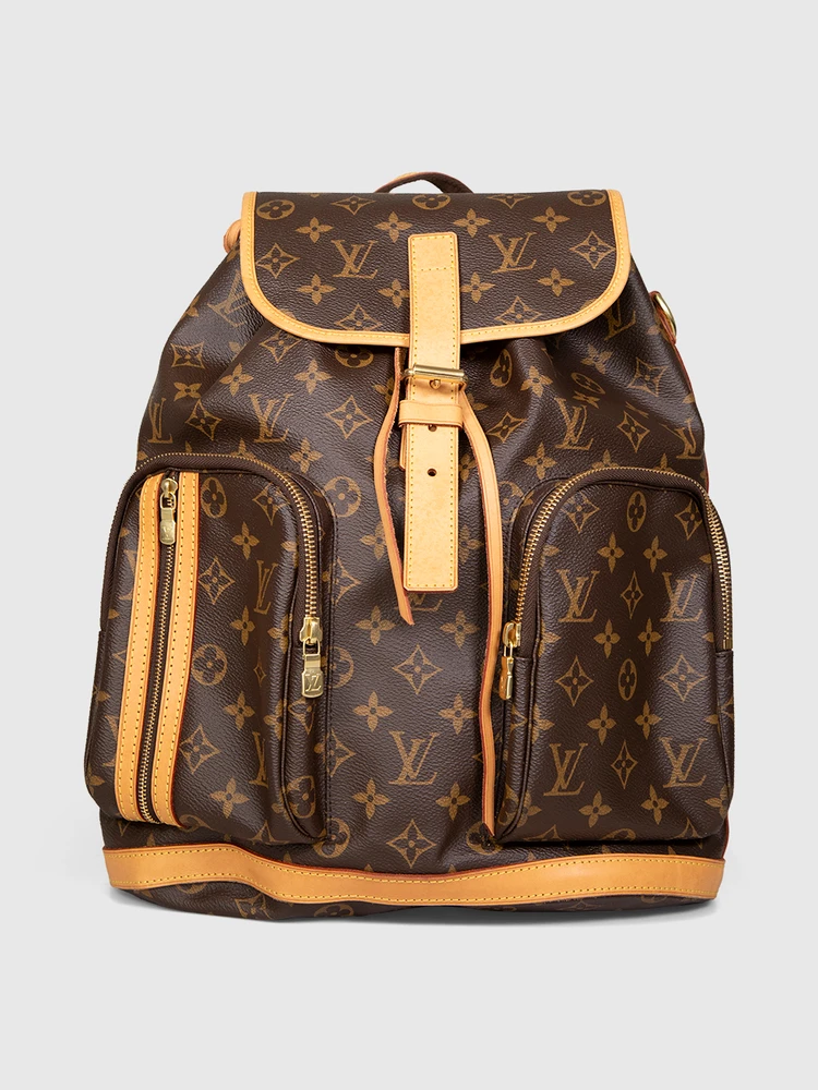 Louis Vuitton 2016 Brown Bosphore Monogram Backpack