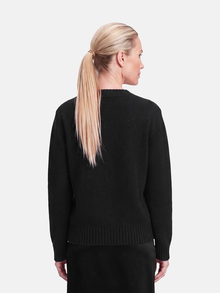 Prada Black Wool Logo Knit Jumper