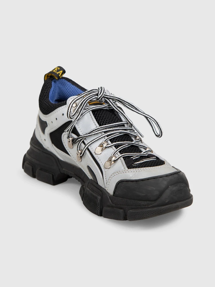 Gucci Black & Silver Flashtrek Reflective Trainers