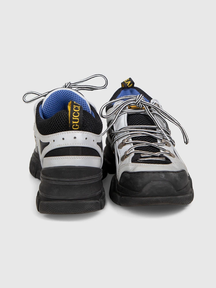 Gucci Black & Silver Flashtrek Reflective Trainers