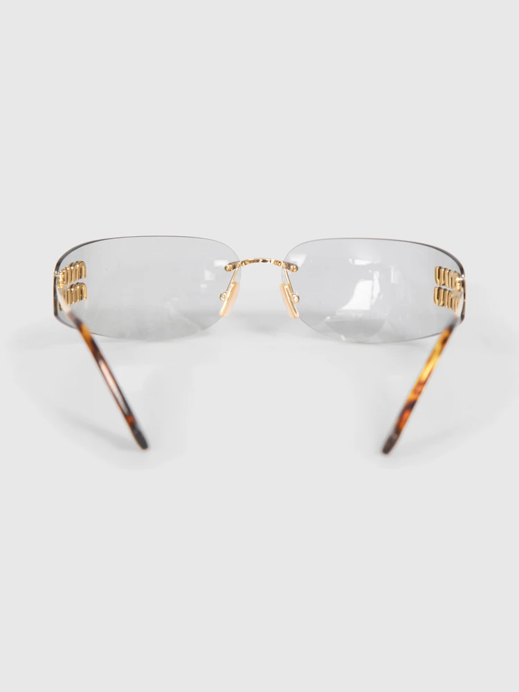 Miu Miu Logo Shield Sunglasses