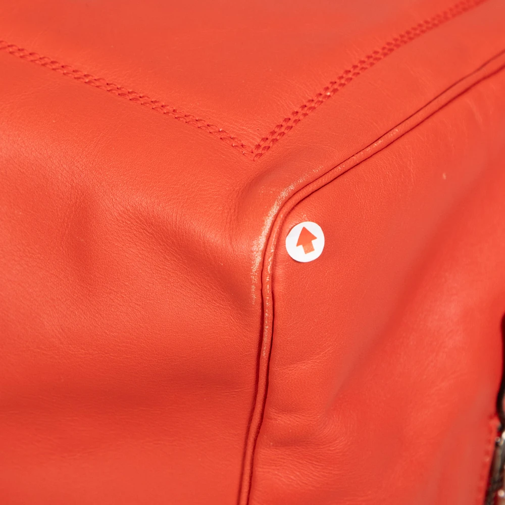 Bally Red Cube Leather Bag
