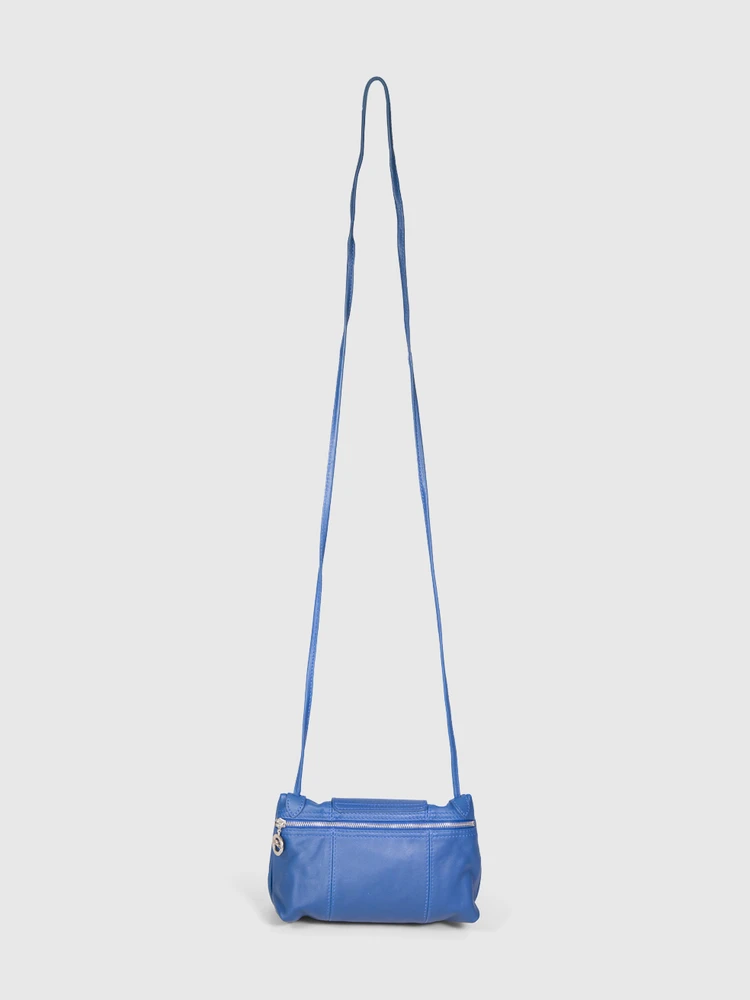 Longchamp Navy Le Pliage Cuir Mini Bag