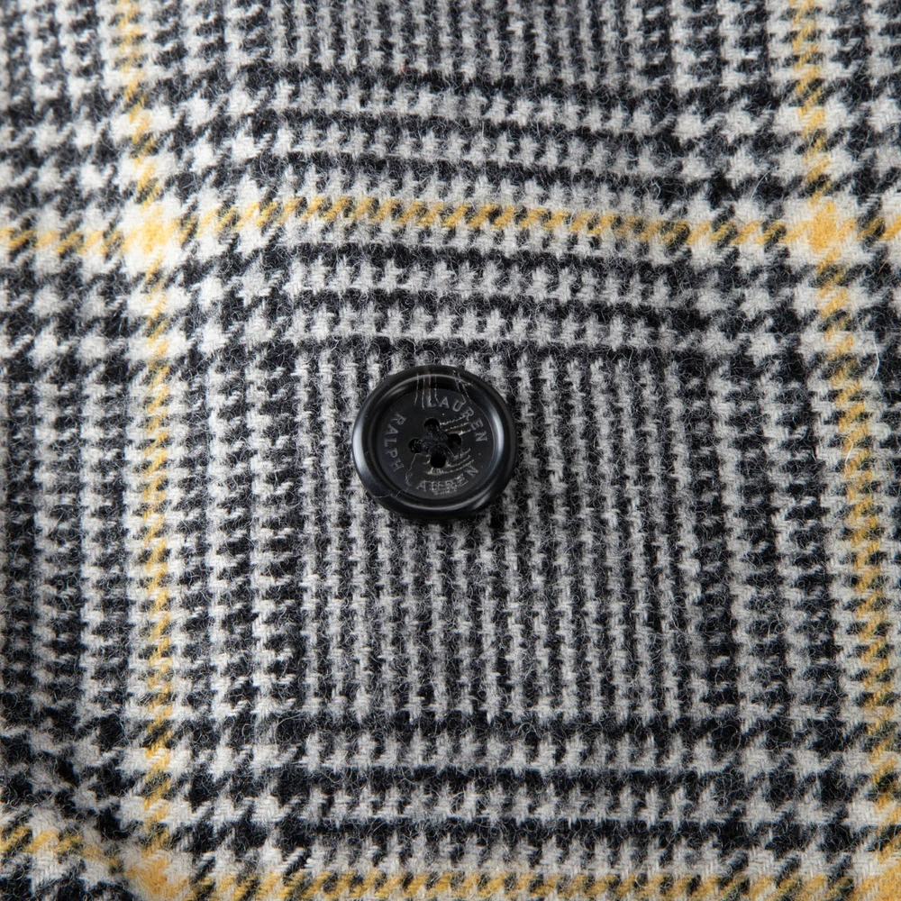 Ralph Lauren Grey Wool Houndstooth Coat
