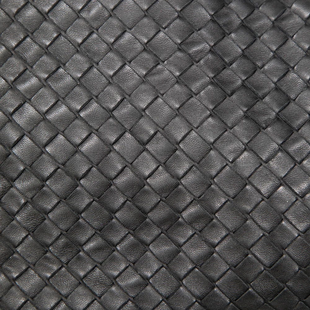 Bottega Veneta Black Intrecciato Leather Large Tote Bag