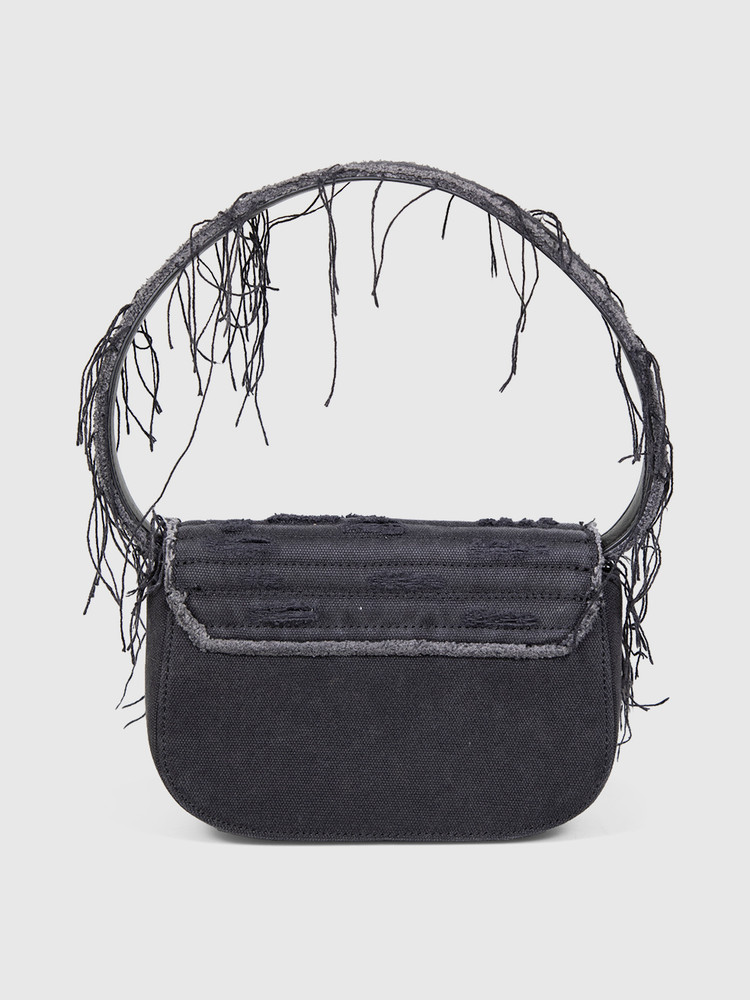 Diesel Black Denim 1DR-Iconic Shoulder Bag
