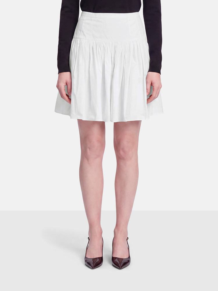 Dolce & Gabbana White Flared Mini Skirt