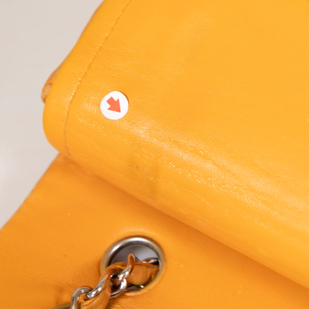 Chanel Vintage 1997-1999 Mustard Leather Double Flap