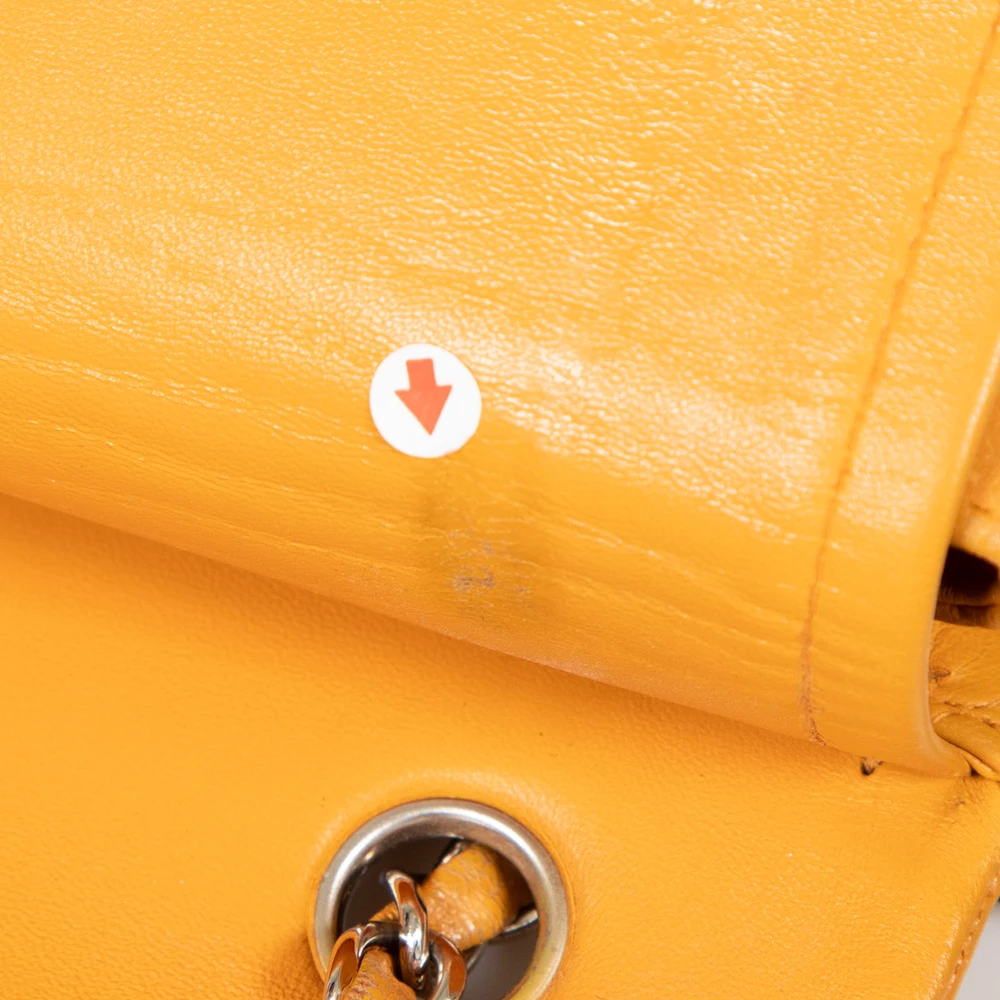 Chanel Vintage 1997-1999 Mustard Leather Double Flap