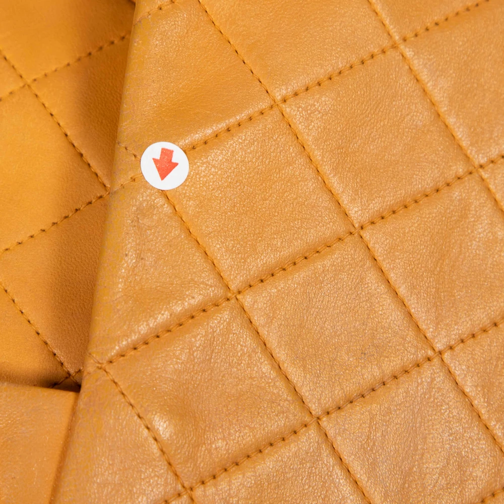 Chanel Vintage 1997-1999 Mustard Leather Double Flap
