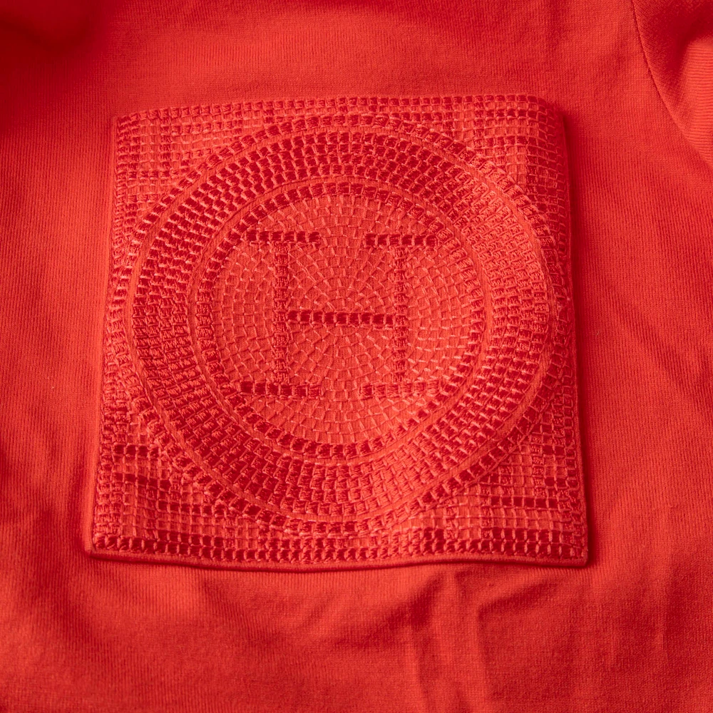 Hermès Red Embroidered Pocket T-Shirt