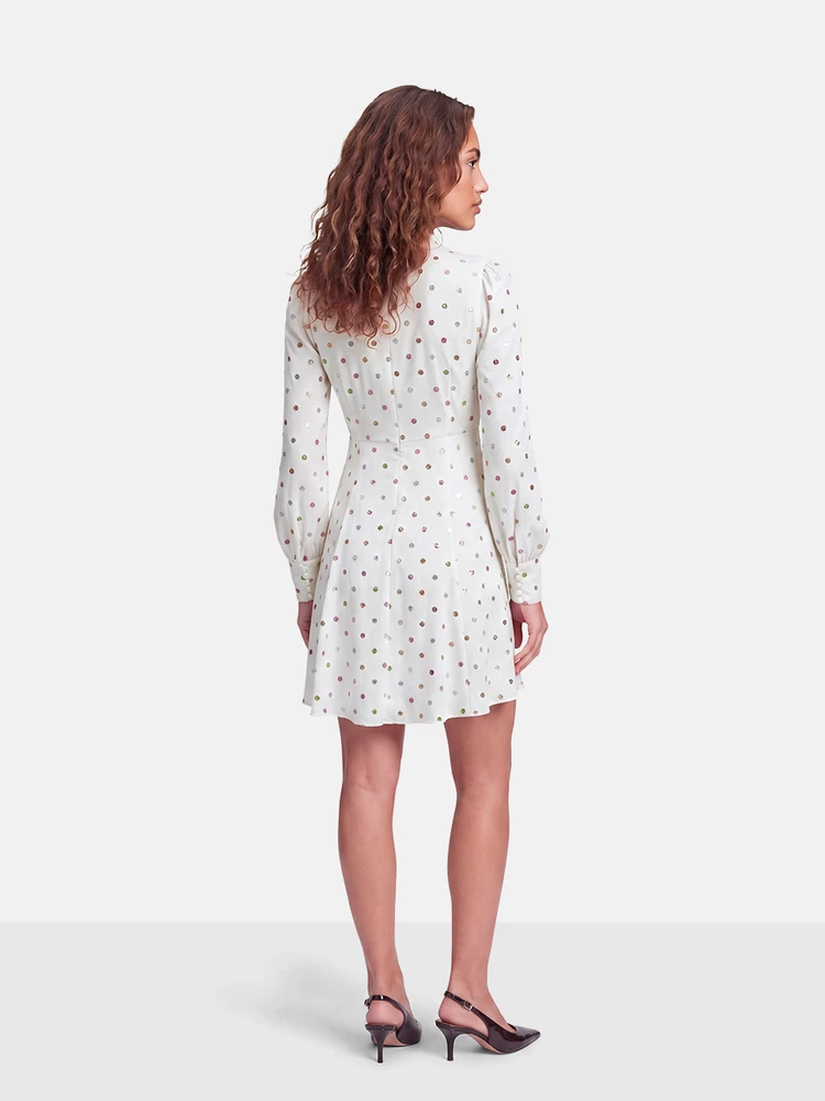 Marc Jacobs White Glitter Polka Dot Dress