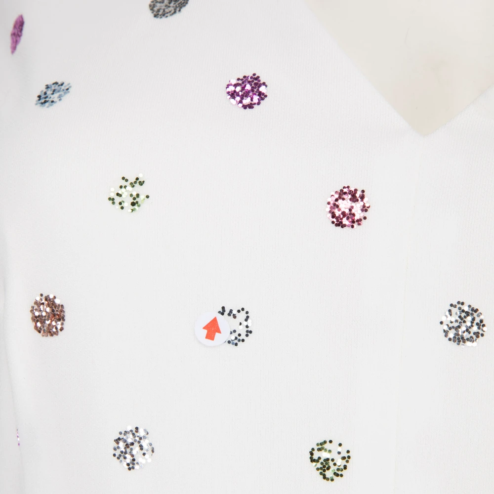 Marc Jacobs White Glitter Polka Dot Dress