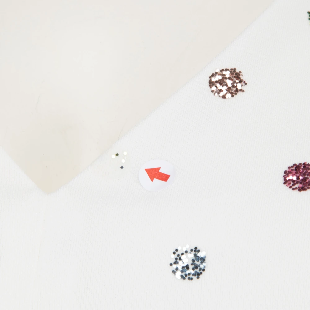 Marc Jacobs White Glitter Polka Dot Dress