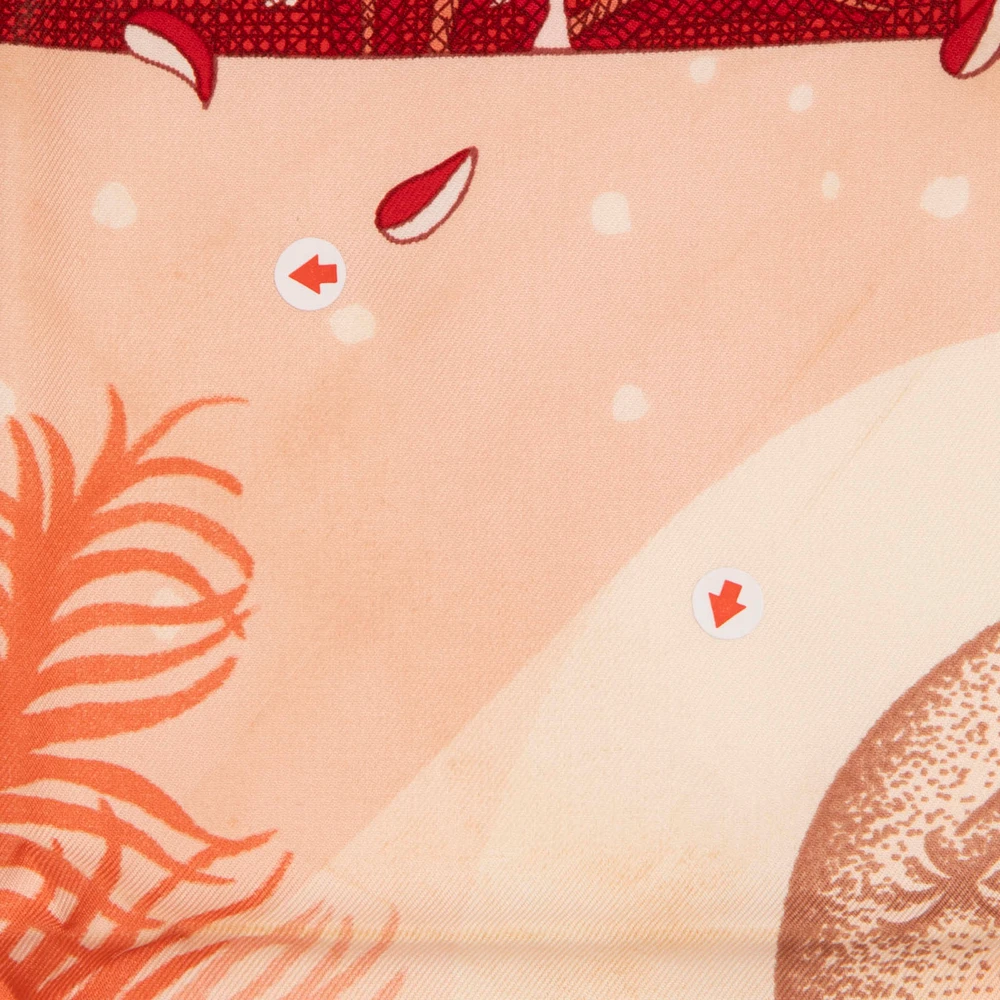 Hermès Red Silk Acte III, Scène I, La Clairière Scarf