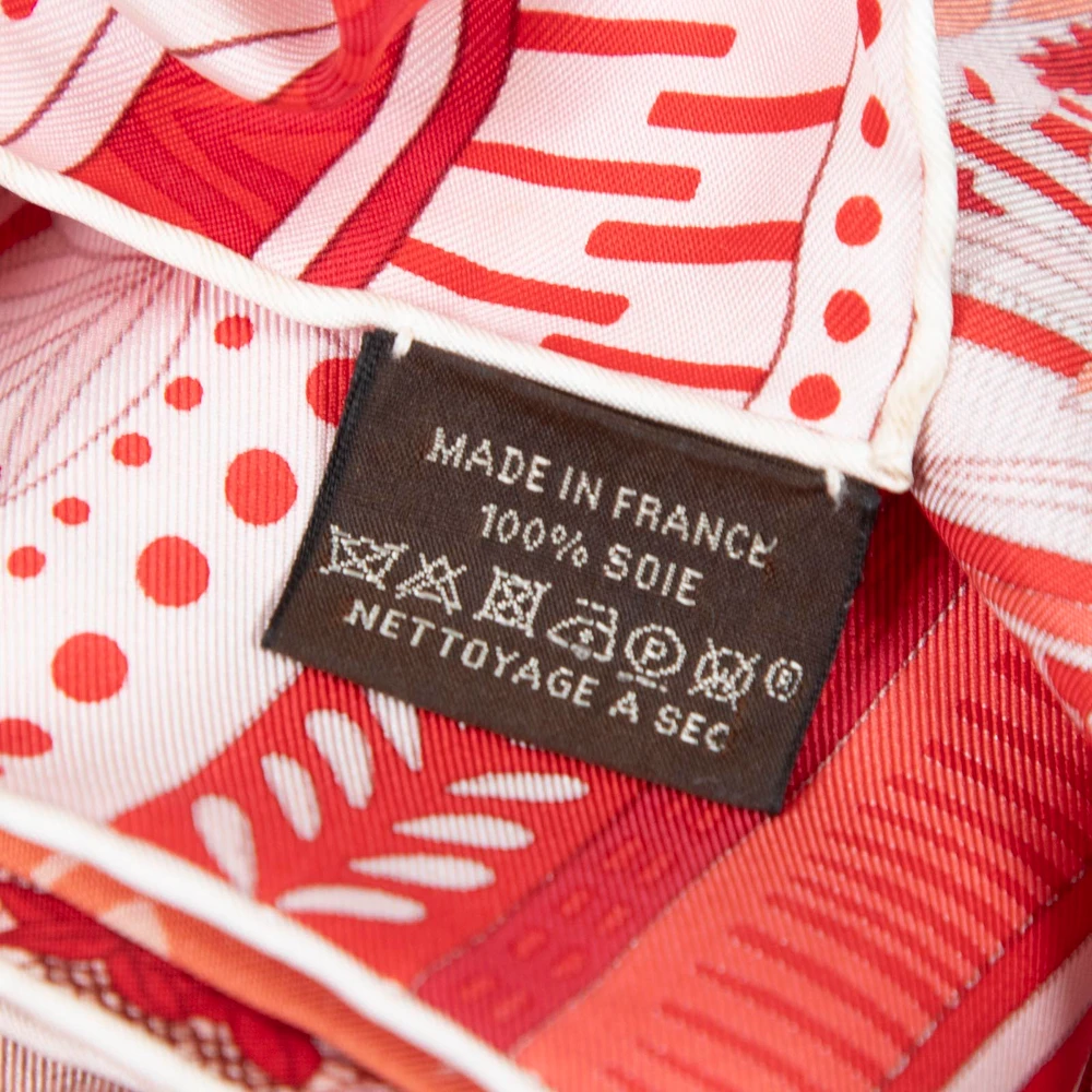 Hermès Red Silk Acte III, Scène I, La Clairière Scarf