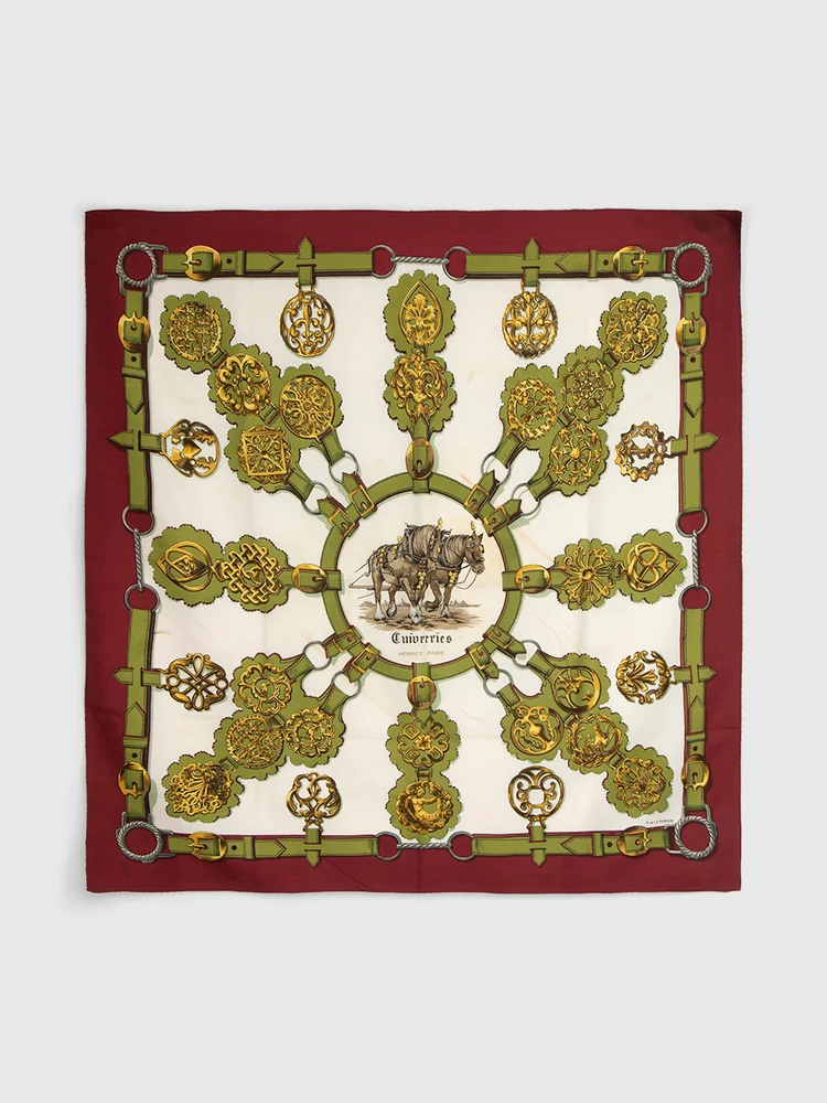 Hermès Cuivreries Silk Scarf