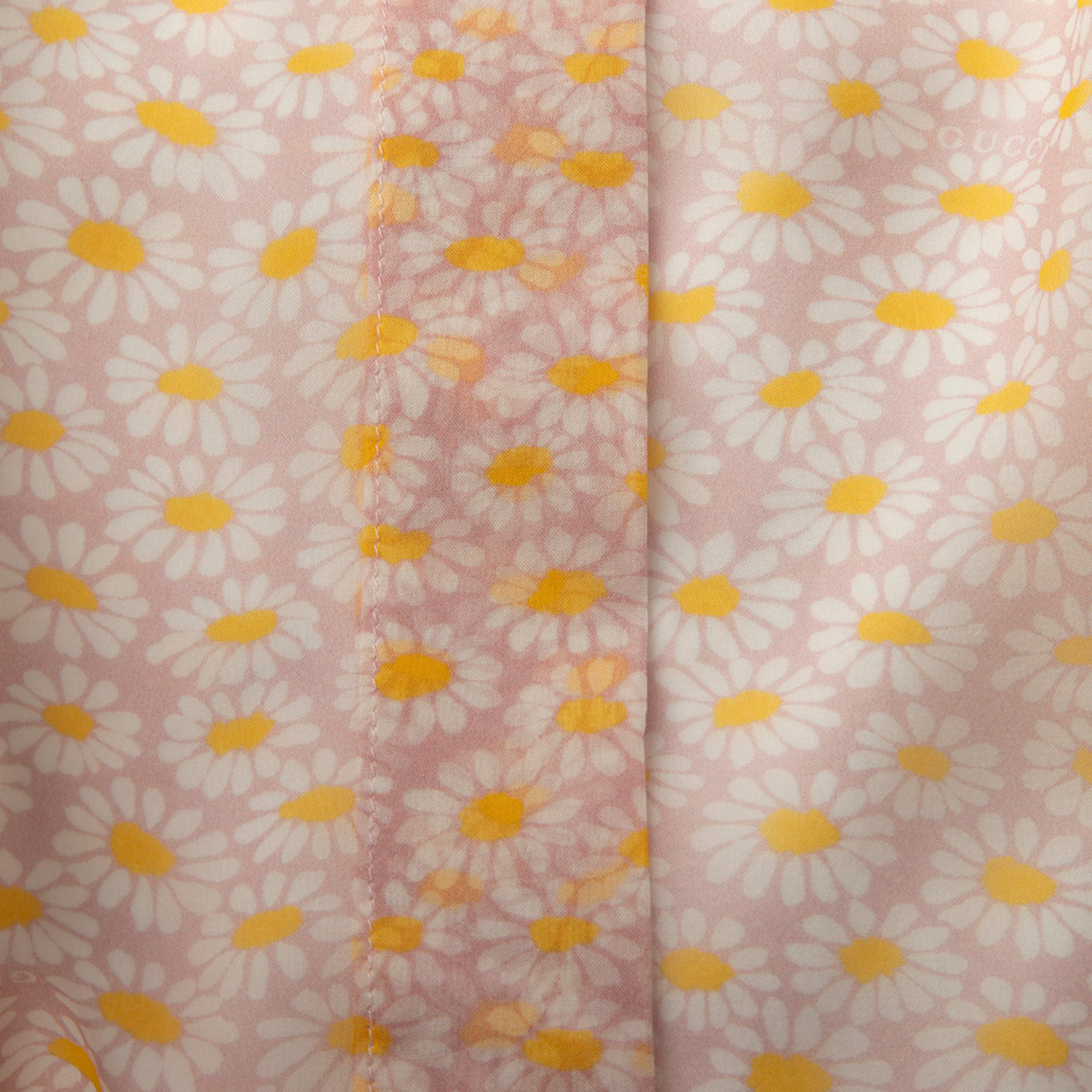Gucci Pink Sheer Daisy Sleeveless Blouse