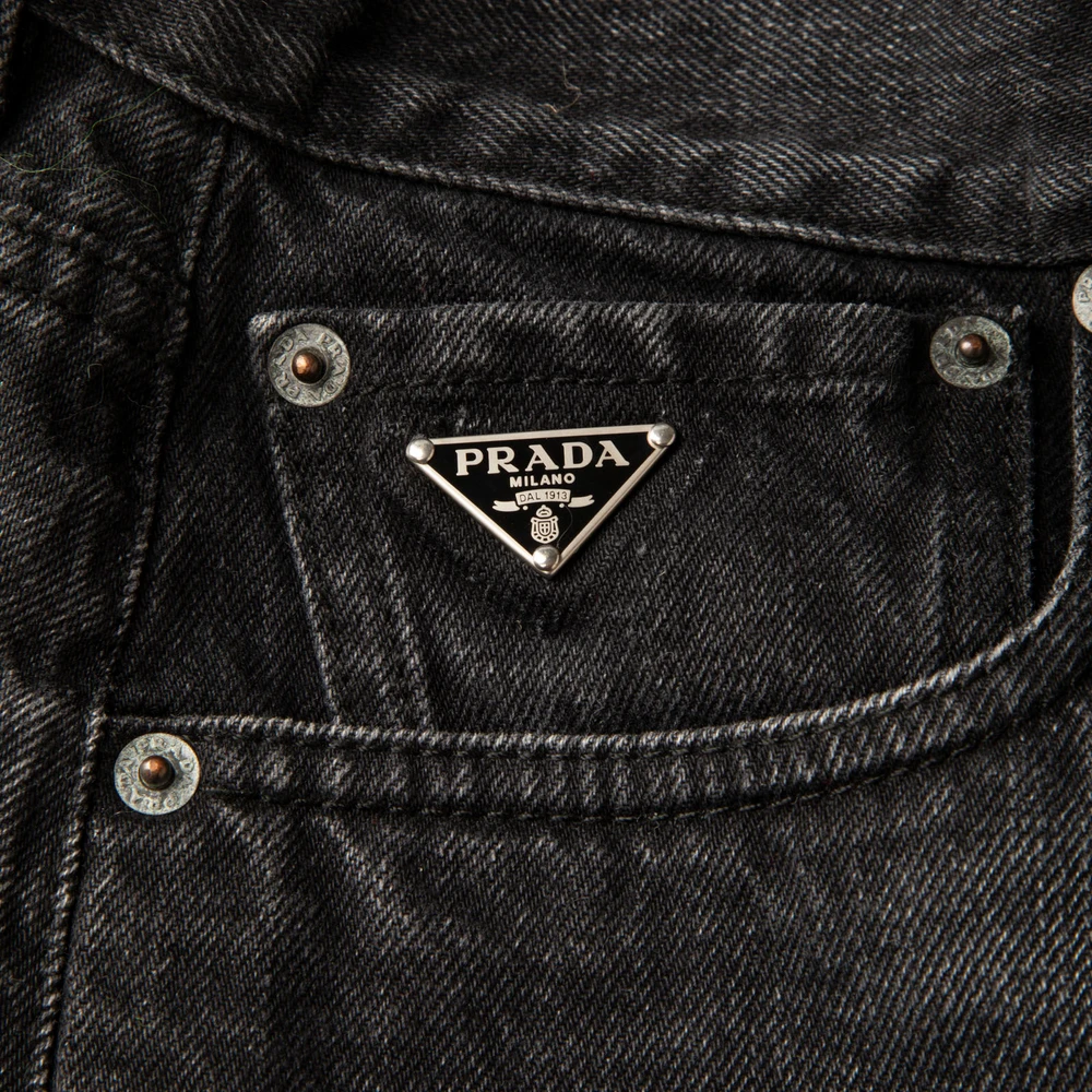 Prada Black Denim Shorts
