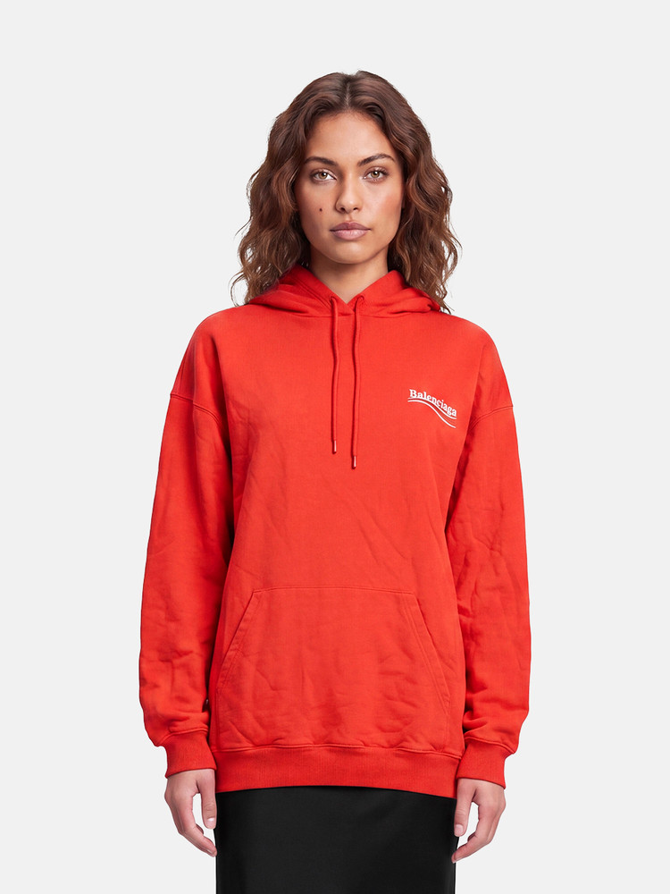 Balenciaga Red Logo Hoodie