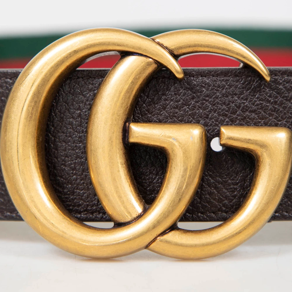 Gucci GG Buckle Web Belt