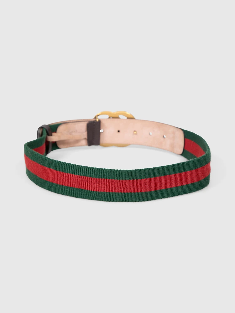Gucci GG Buckle Web Belt