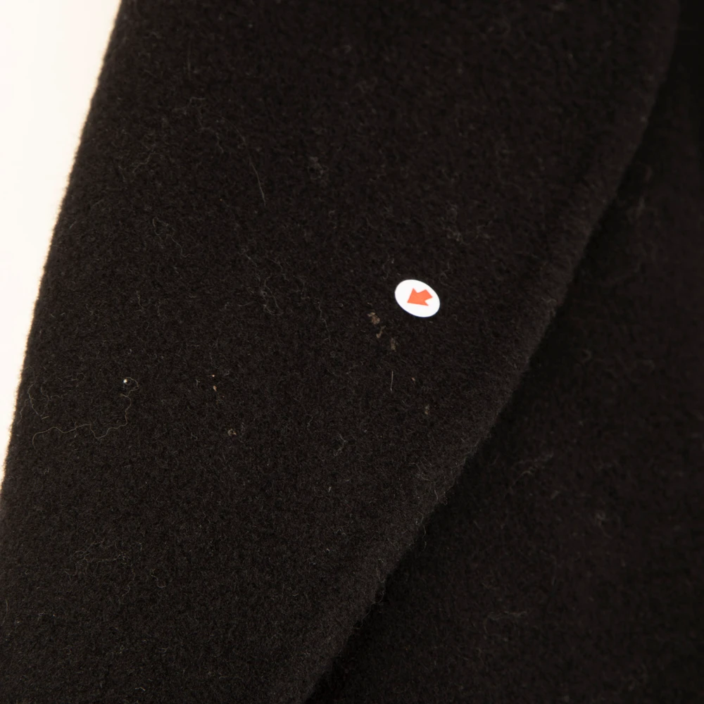 Elisabetta Franchi Black Wool Long Coat