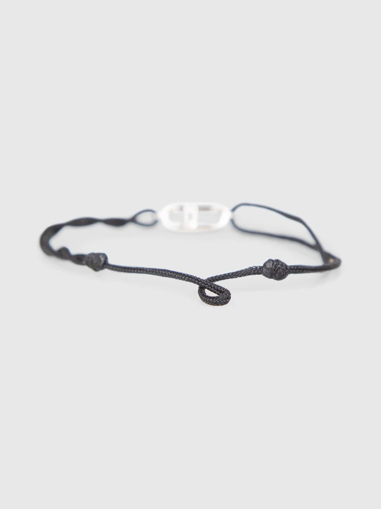 Messika 18K White Gold Move Uno Black Cord Bracelet