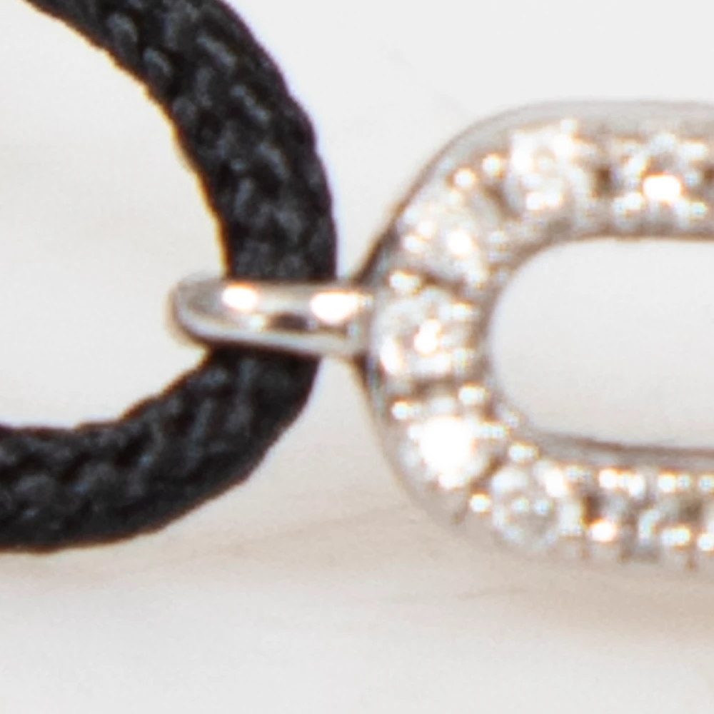 Messika 18K White Gold Move Uno Black Cord Bracelet