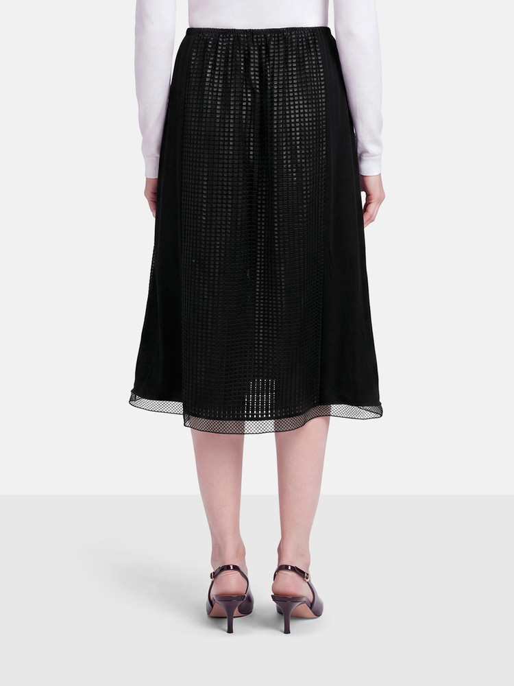 Louis Vuitton Black Mesh Trim Skirt