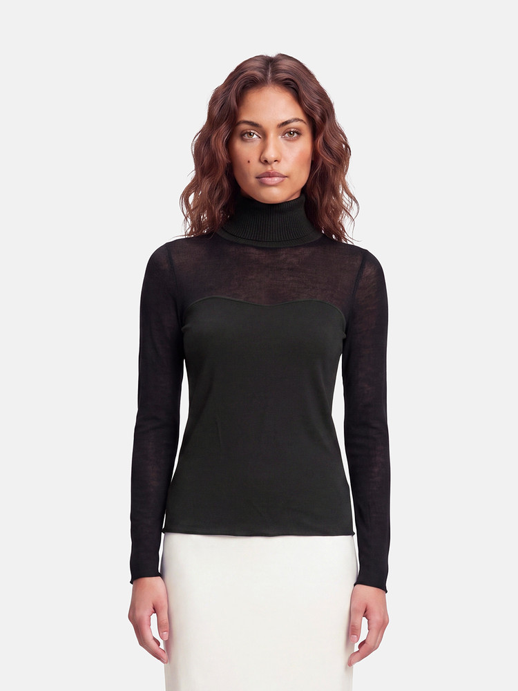 Missoni Black Wool Turtleneck Knit Top