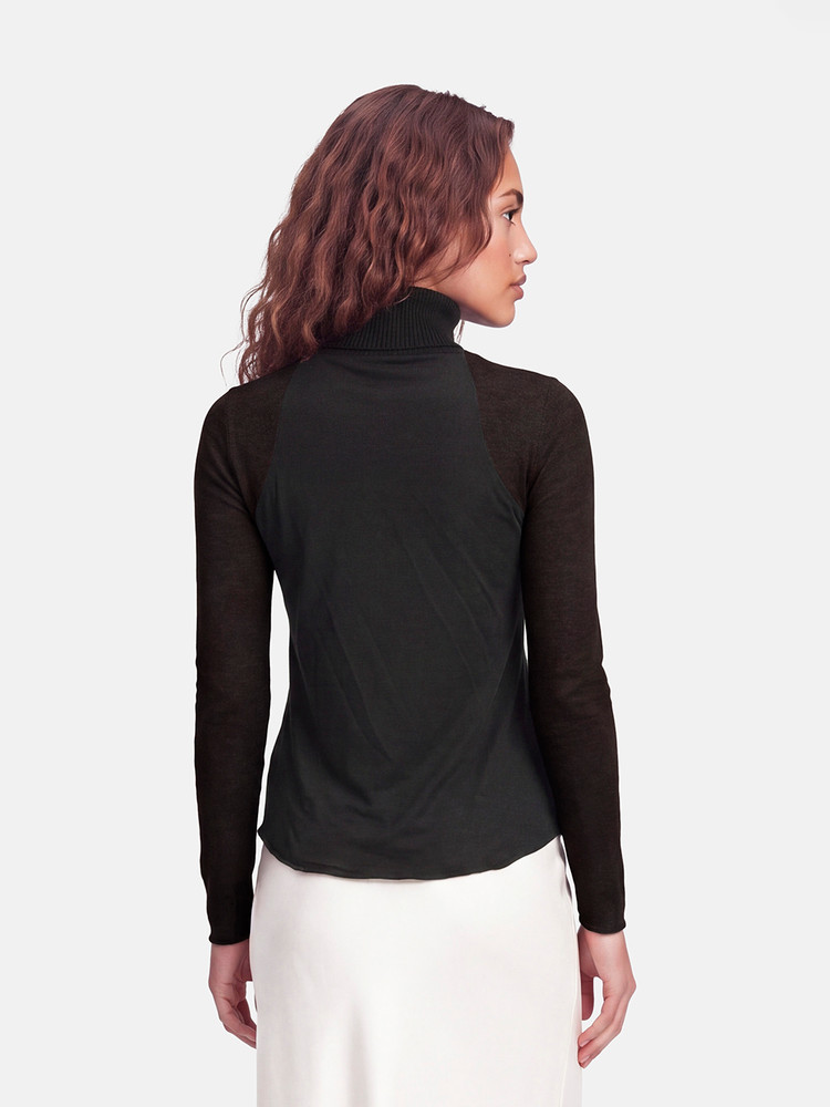 Missoni Black Wool Turtleneck Knit Top