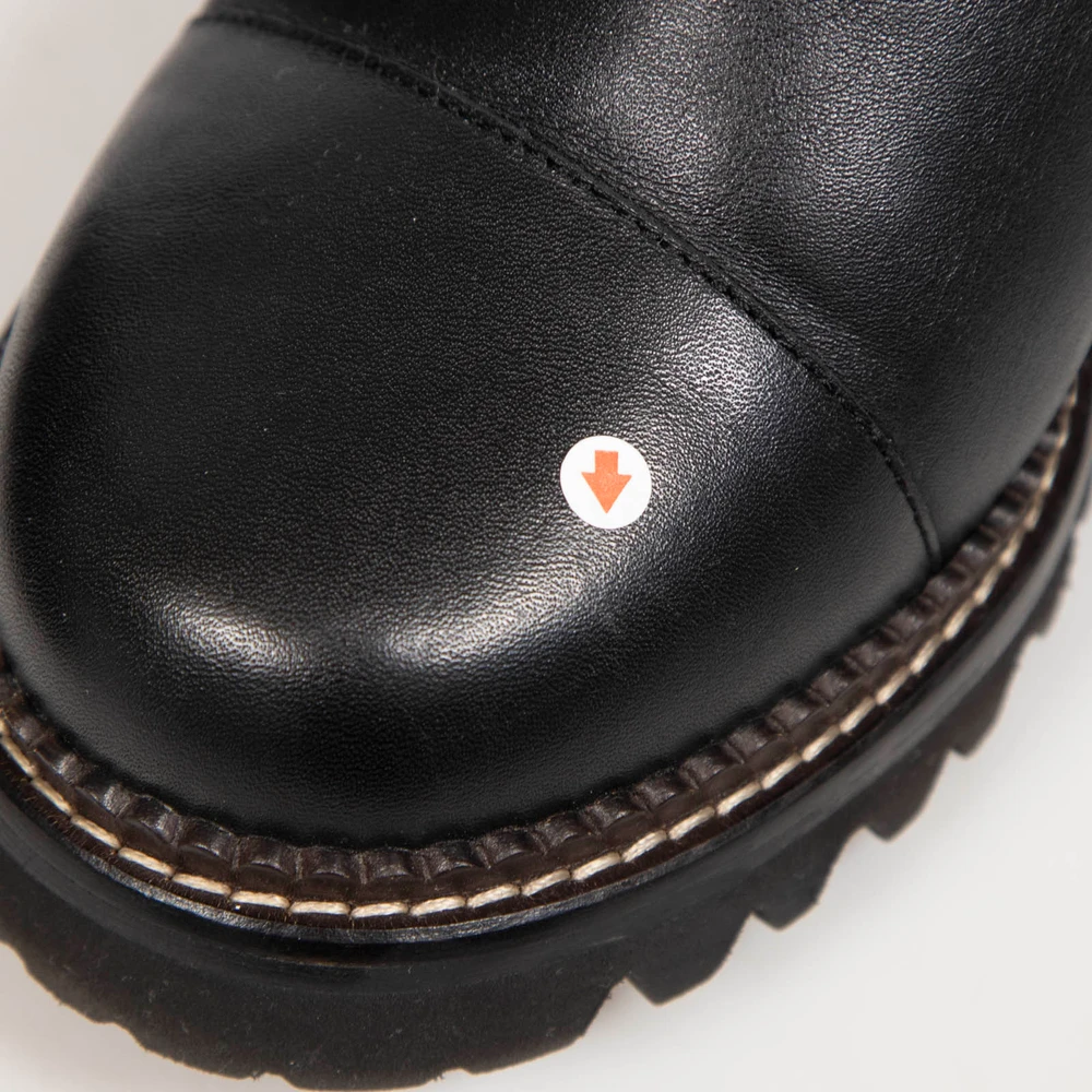 Chloé Black Leather Shearling Lined Ankle Boots